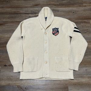 Vintage Polo Ralph Lauren Mt Whitney Winter Event Wool Cardigan Sweater